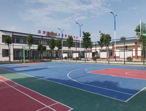 学校户外篮球场塑胶球场